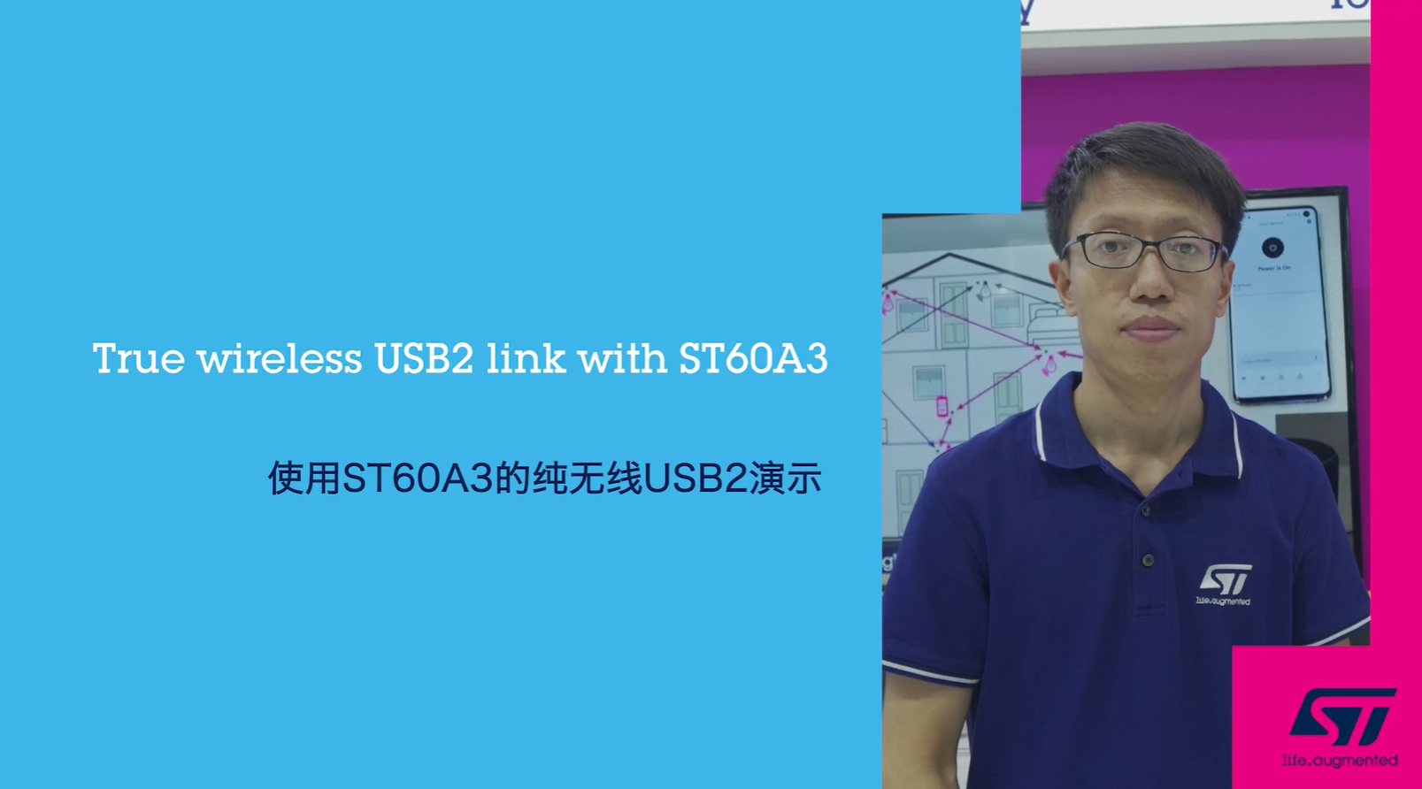 使用ST60A3的纯无线USB2演示