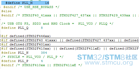 æ ååºä¸STM32F411çæ¶ééç½®