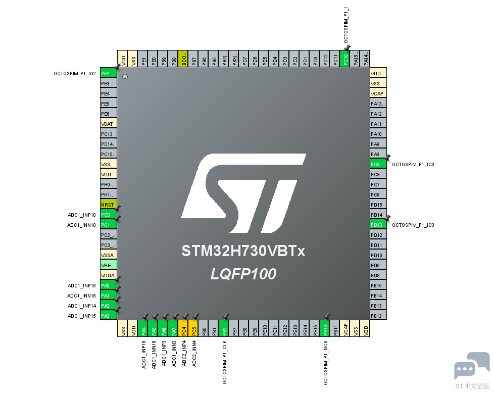 STM32H730 ADC OSPI PIN.PNG