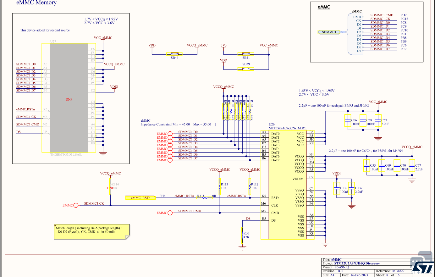 Stm32u5A9 emmc schematic.PNG