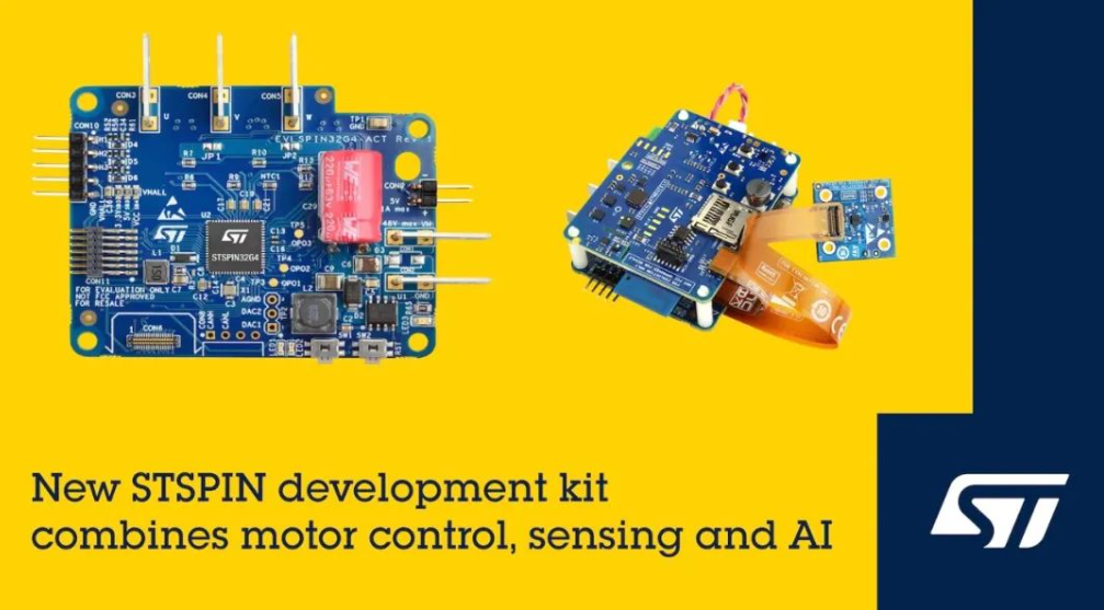 意法半导体智能执行器 STSPIN 参考设计整合电机控制、传感器和边缘人工智能