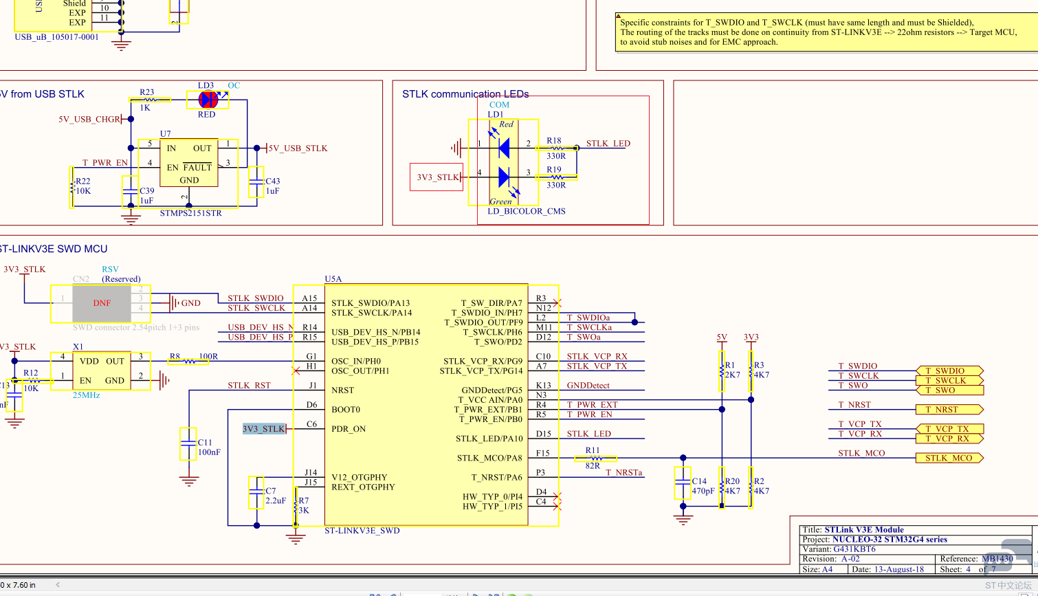 STM32G431 Nucleo stlink led.PNG