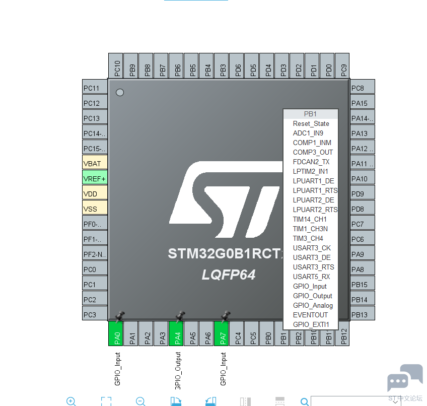 STM32G0B1RCT6 PA0PA4PB1 PIN.PNG