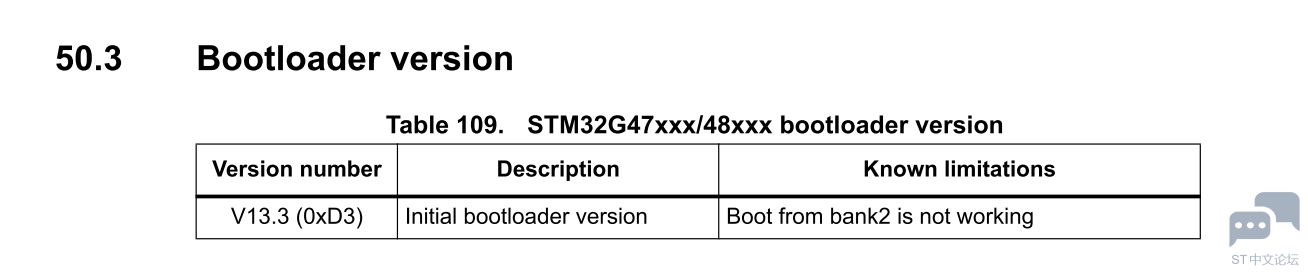 STM32G474 dual bank limitation.PNG