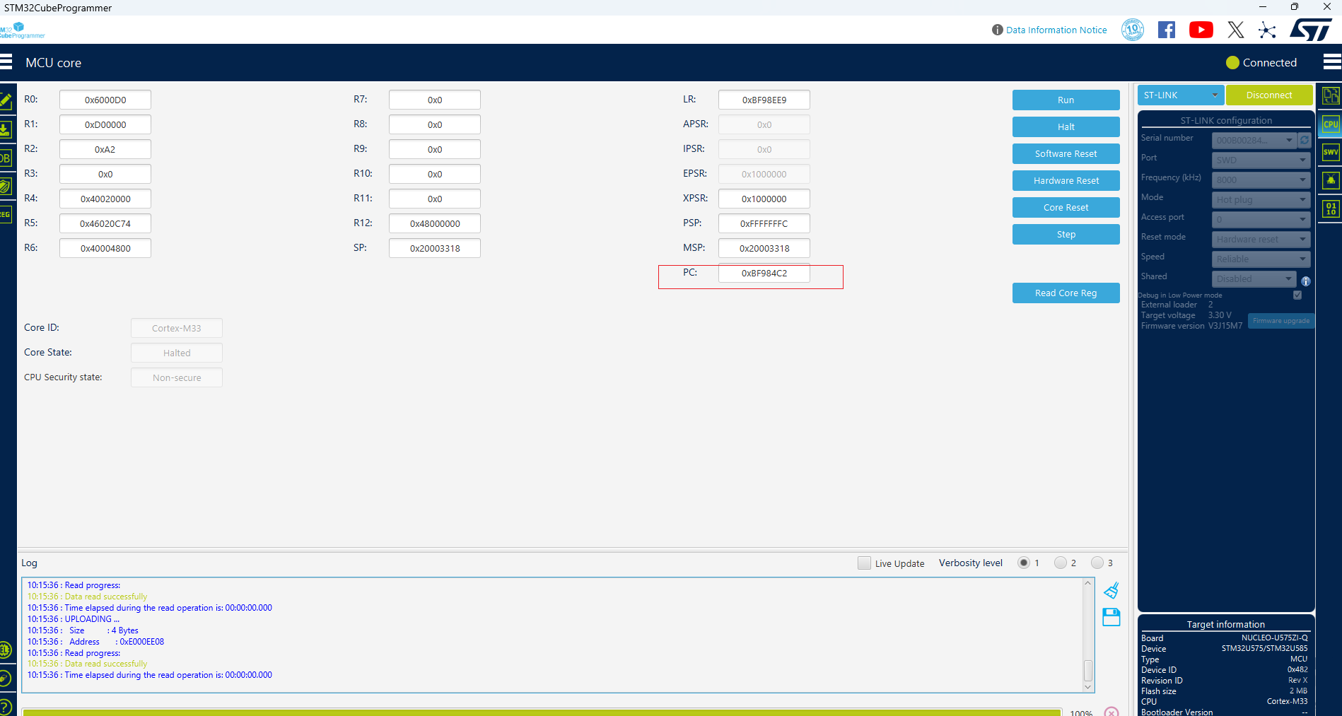 STM32U575 TZEN RDP REGRSSSION2.PNG