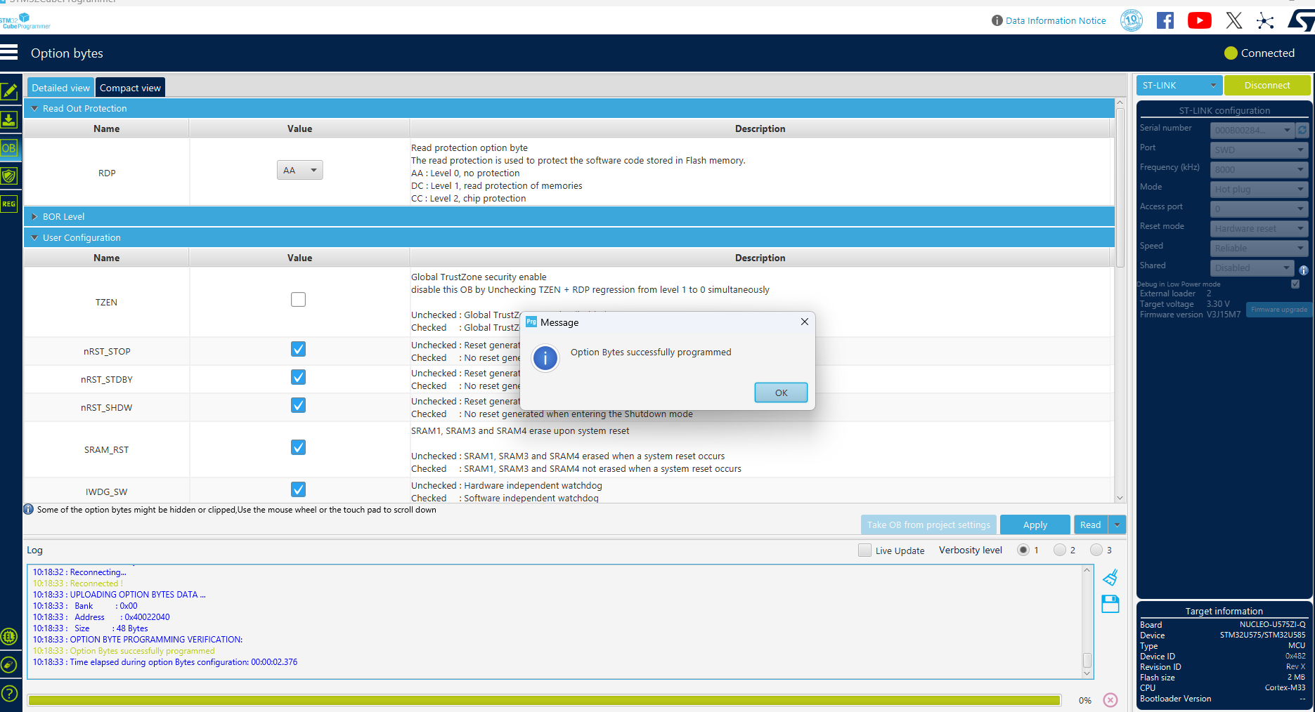 STM32U575 TZEN RDP REGRSSSION3.PNG